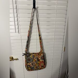 Vera Bradley Floral Quilted Crossbody in Yellow, Orange, Pink and Green